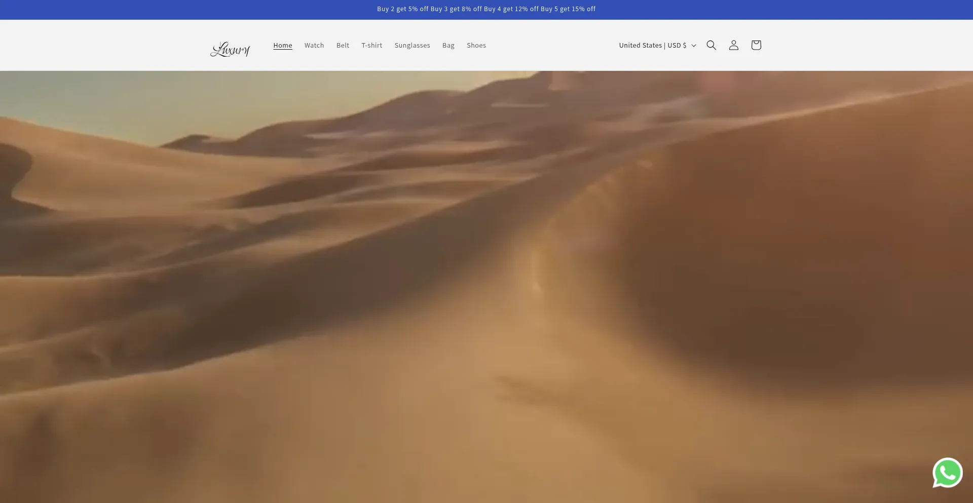 Website screenshot of Luxurysku.com