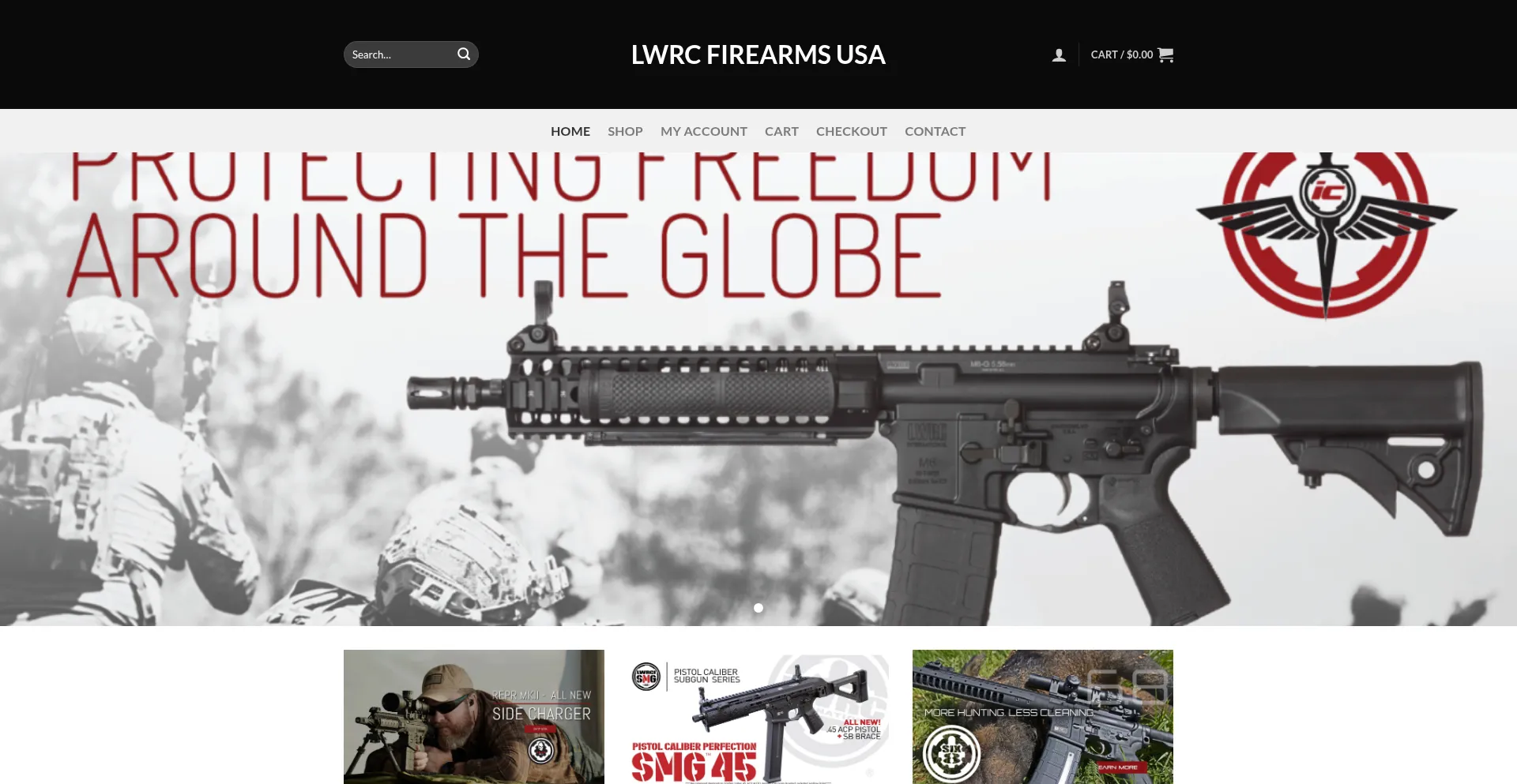 Website screenshot of Lwrcfirearmsusa.com