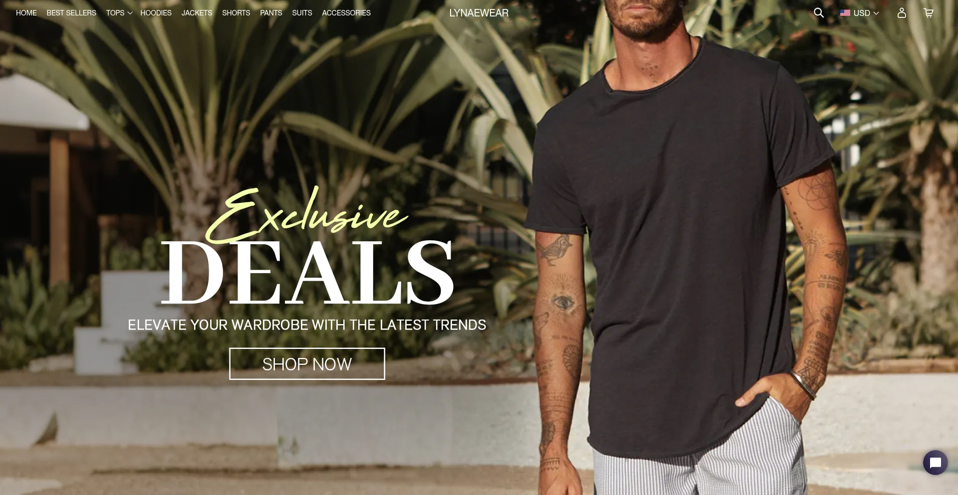 Website screenshot of Lynaewear.com