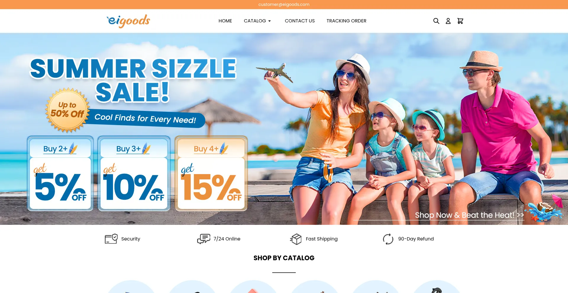 Website screenshot of M.eigoods.com