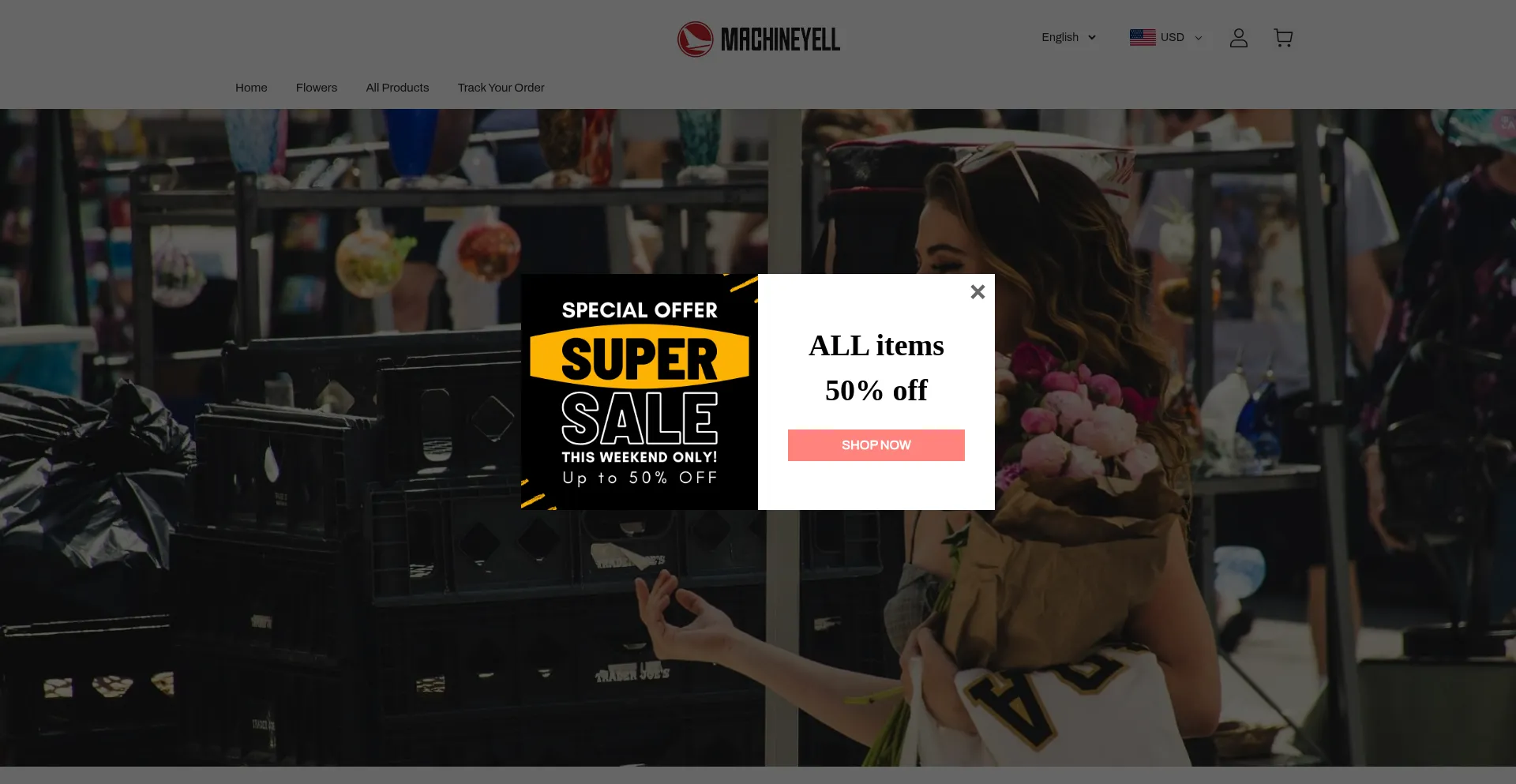 Website screenshot of Machineyell.com