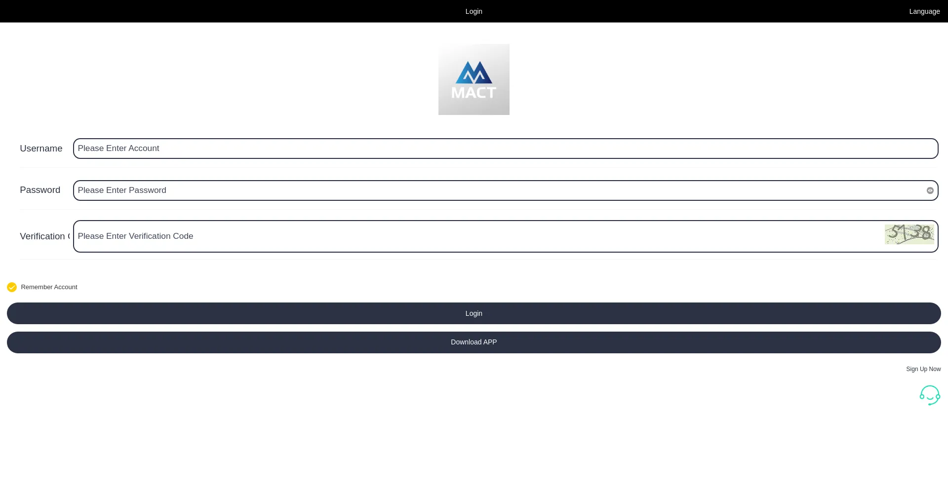 Website screenshot of Mact-app.com