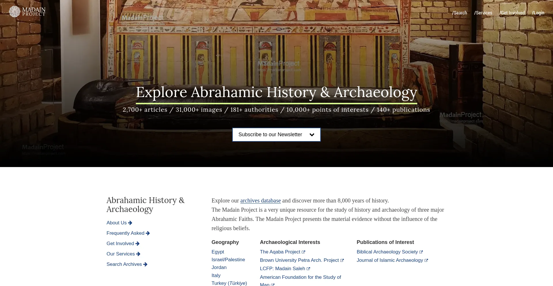 Madainproject.com Screenshot