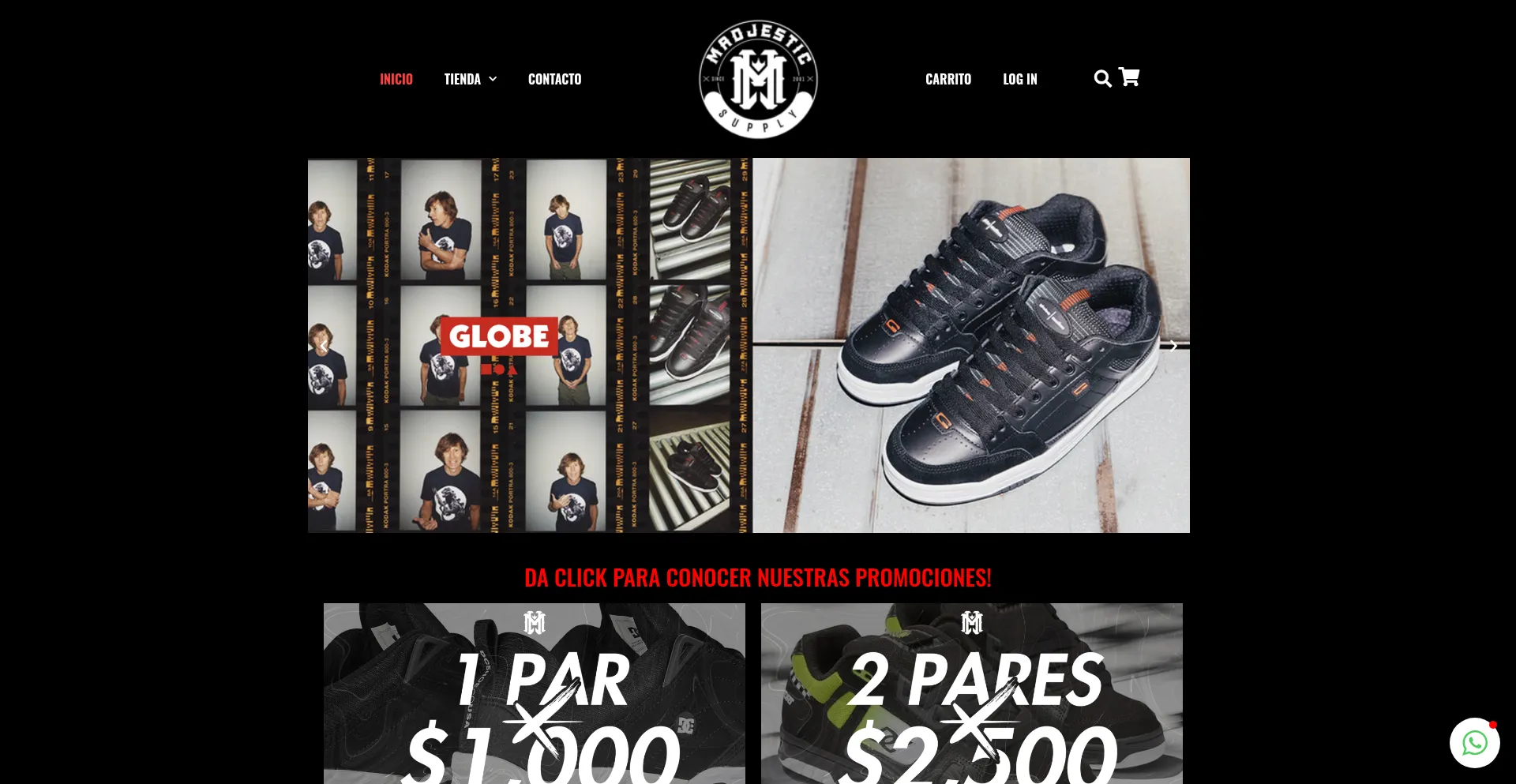 Website screenshot of Madjestic.supply