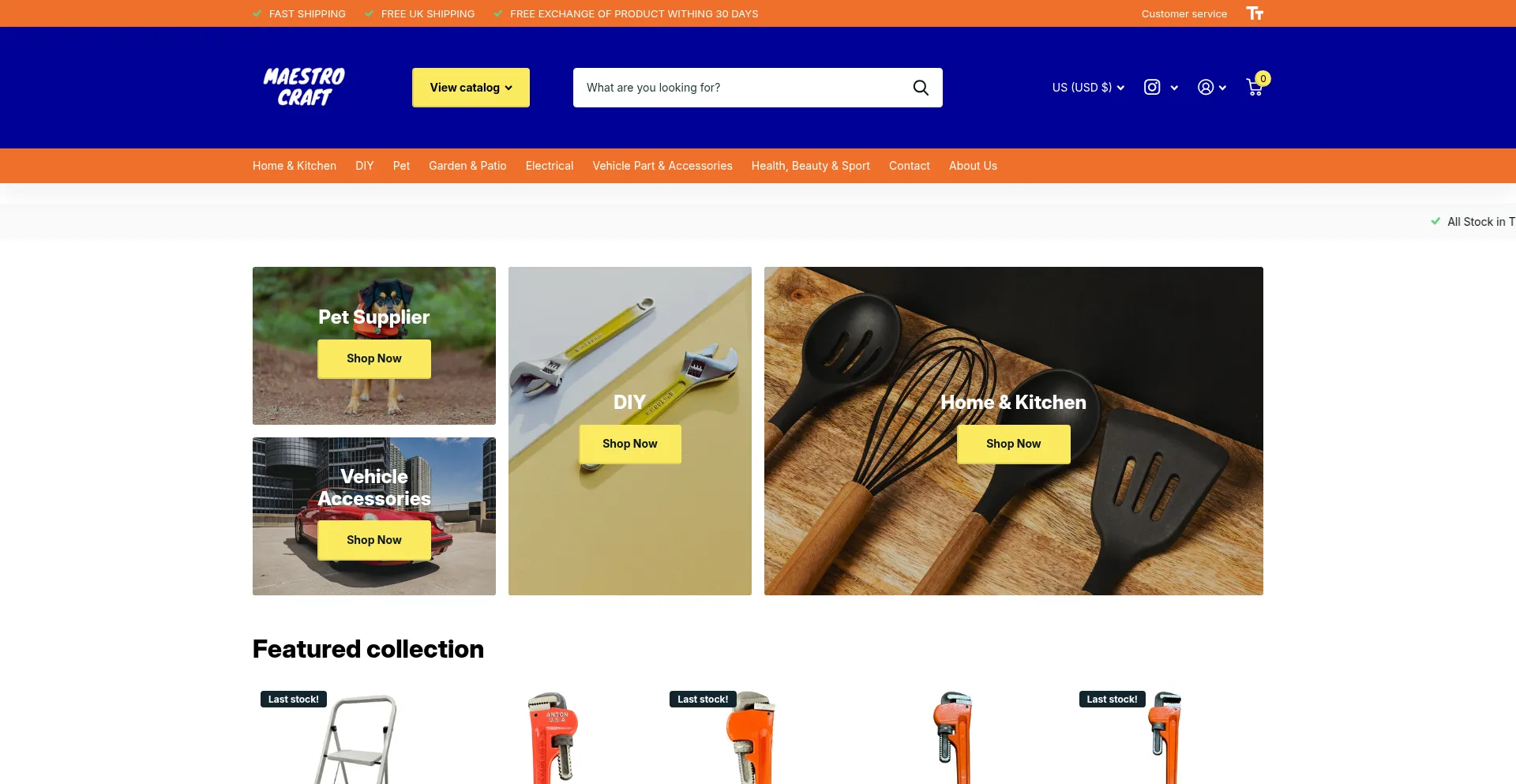 Website screenshot of Maestrocraft.co.uk