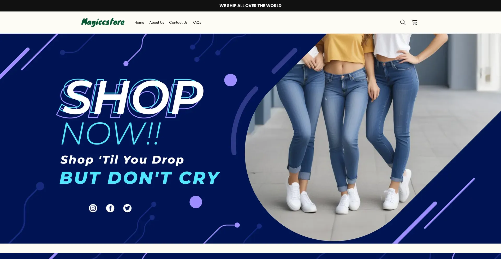 Website screenshot of Magiccstore.com
