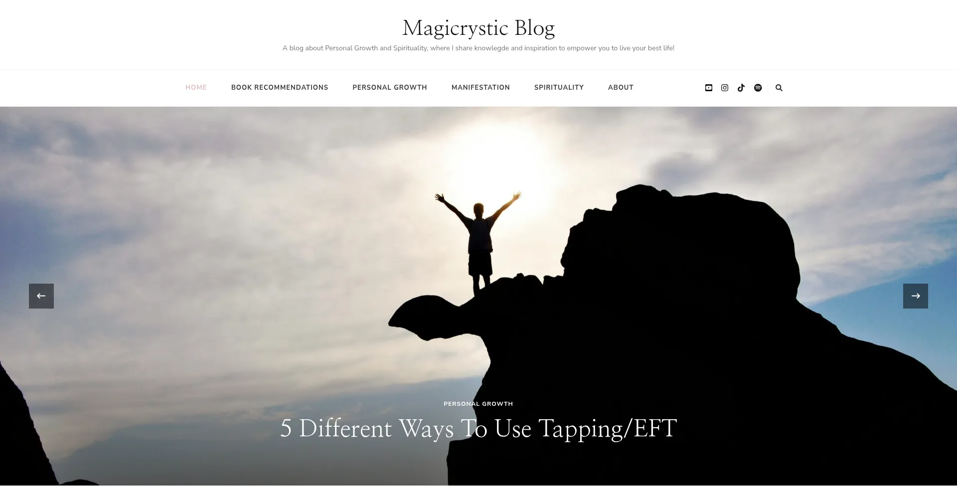 Website screenshot of Magicrystic.com
