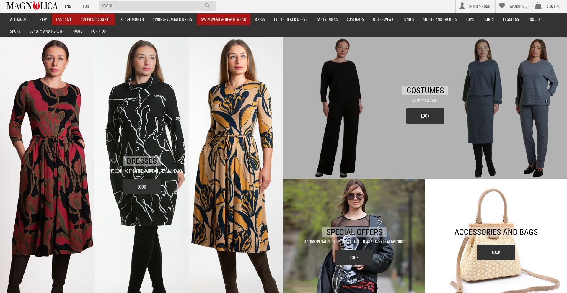 Website screenshot of Magnolica-shop.com