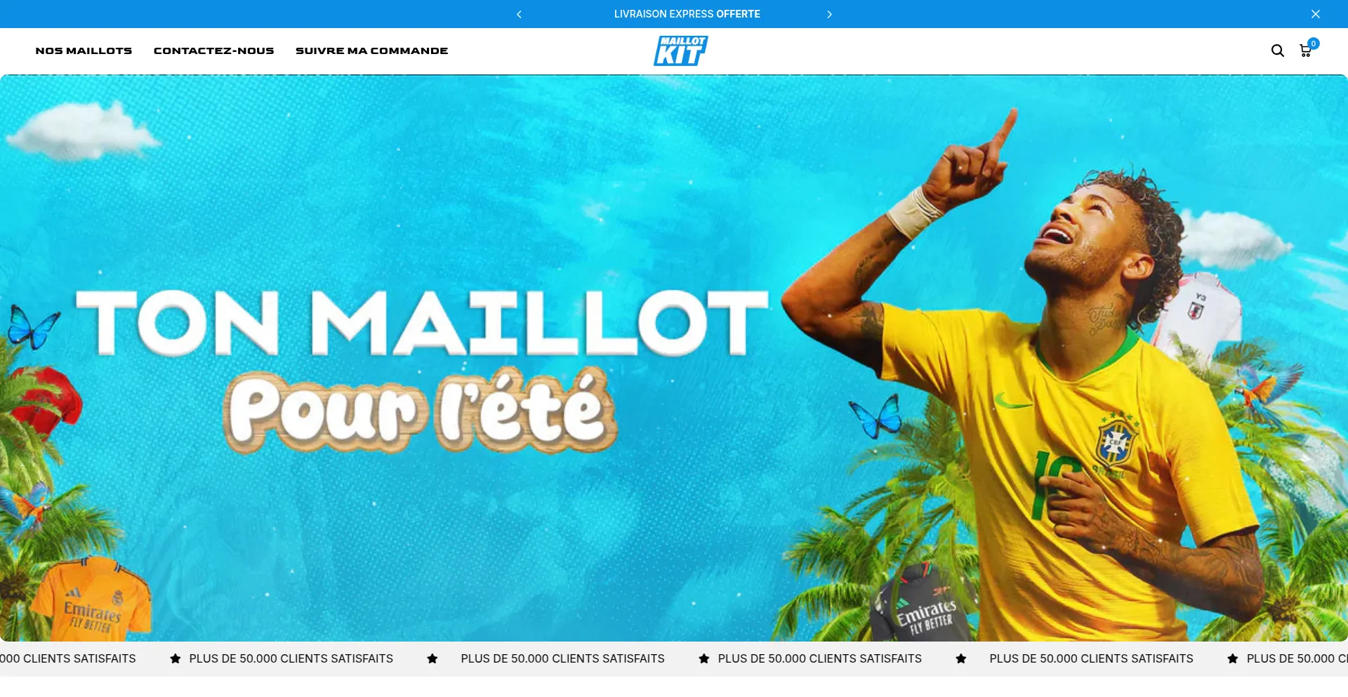 Website screenshot of Maillotkit.com