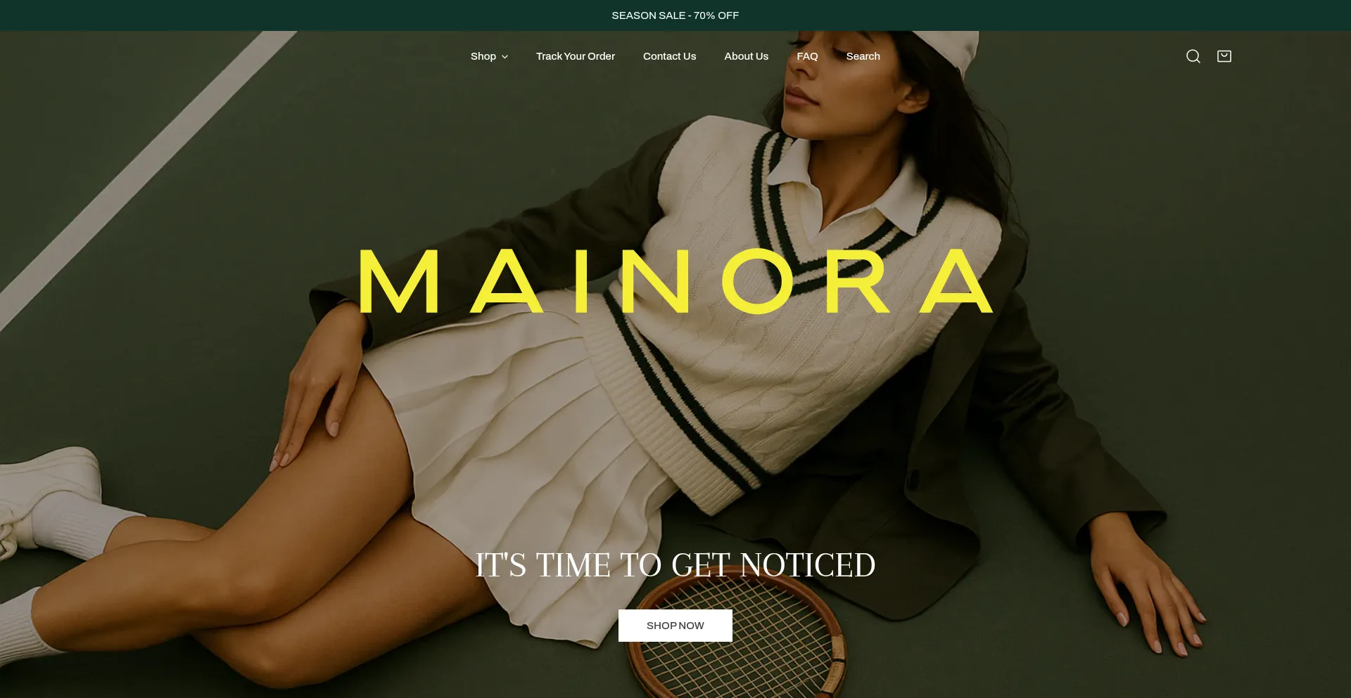 Website screenshot of Mainora.com