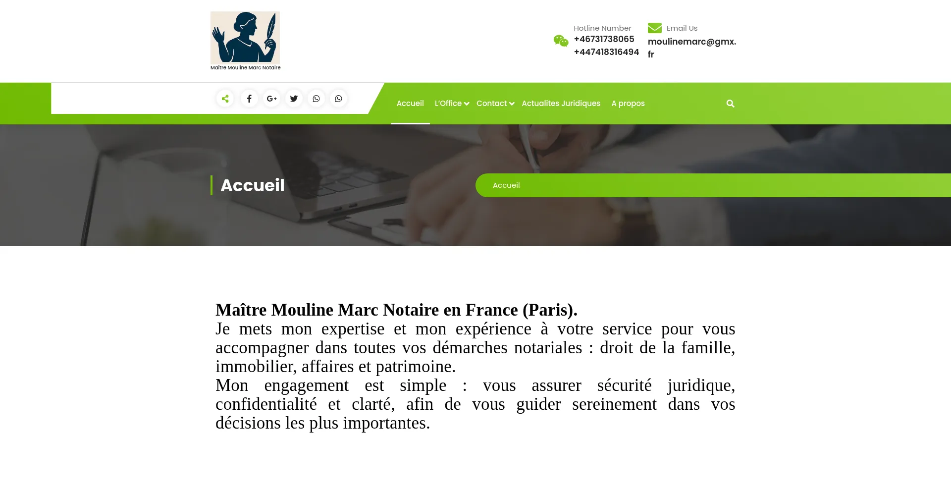 Maitremoulinemarc.fr