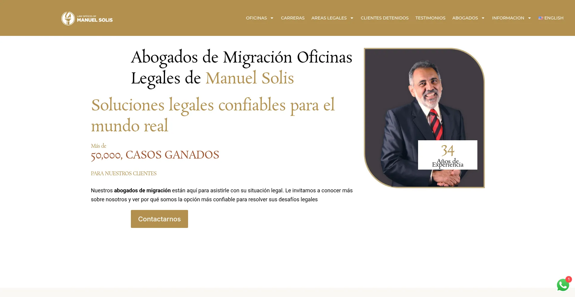 Website screenshot of Manuelsolis.com