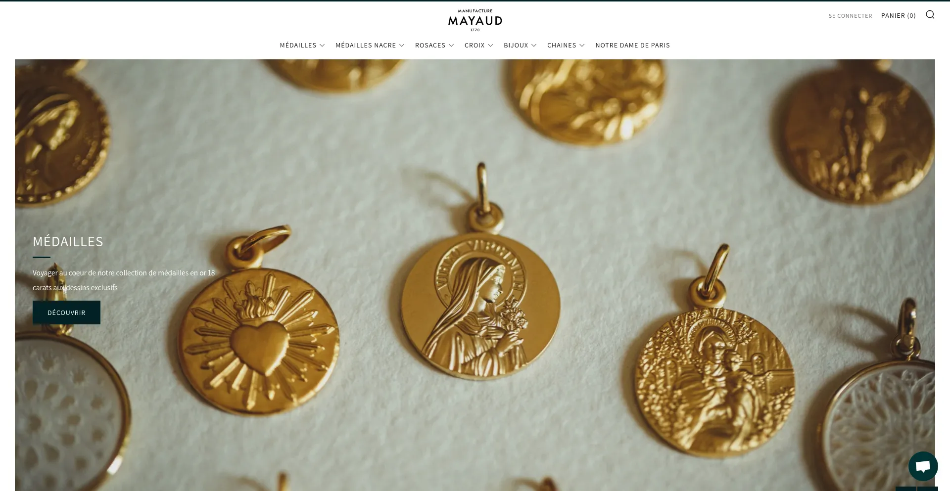 Website screenshot of Manufacturemayaud.fr