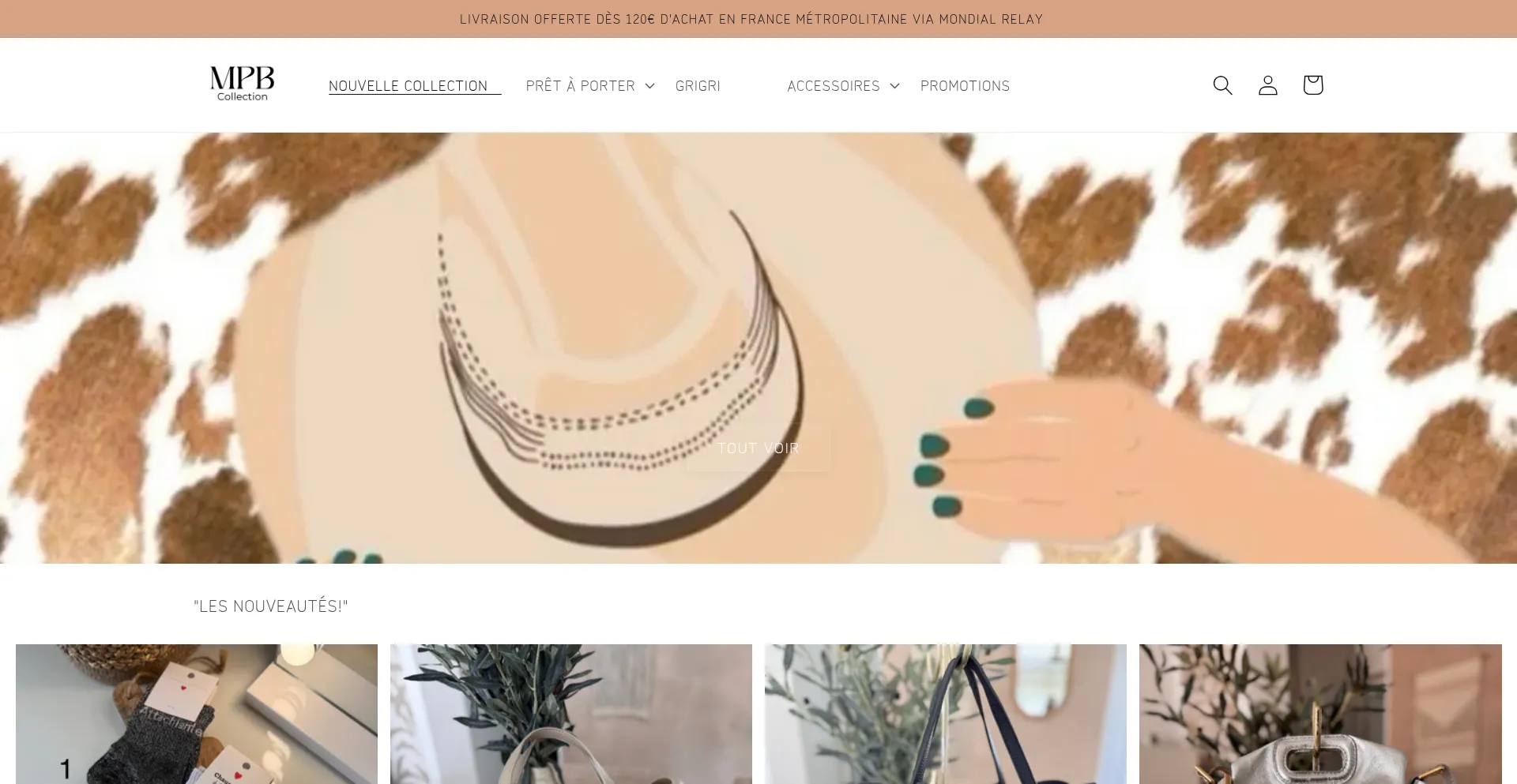 Website screenshot of Mapetiteboutiquecollection.com