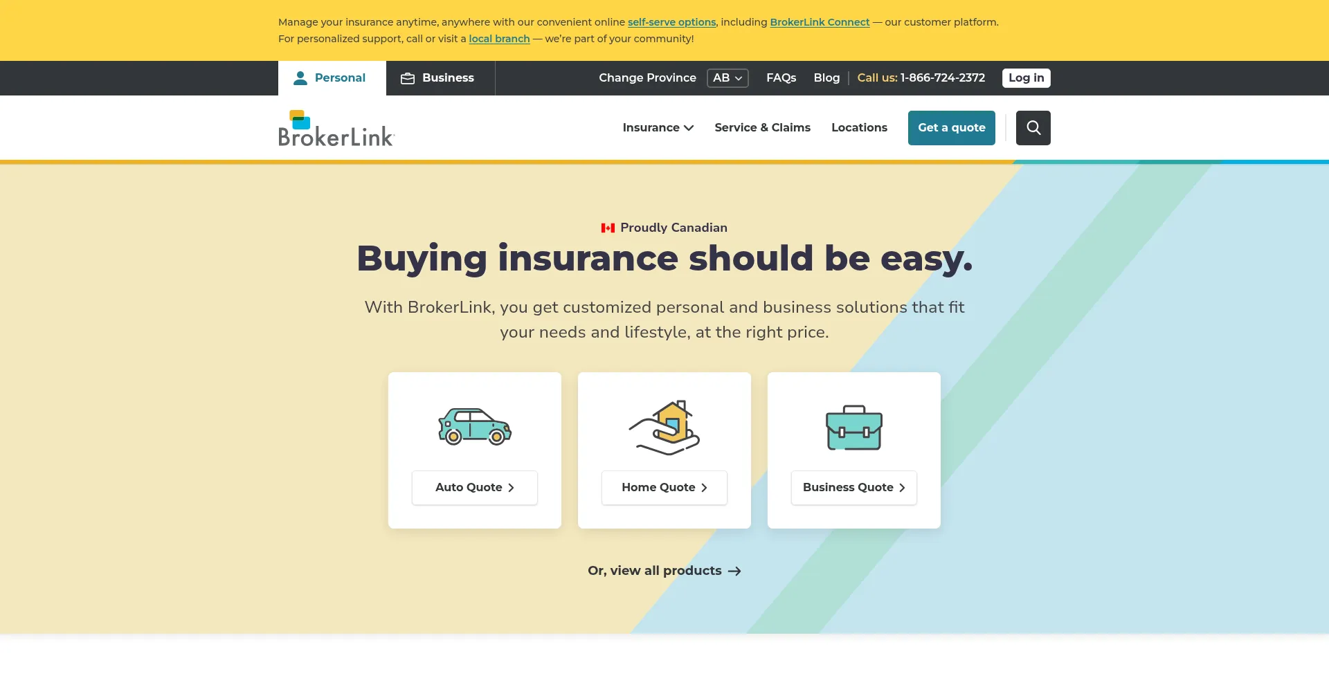 Website screenshot of Mapleinsurance.com