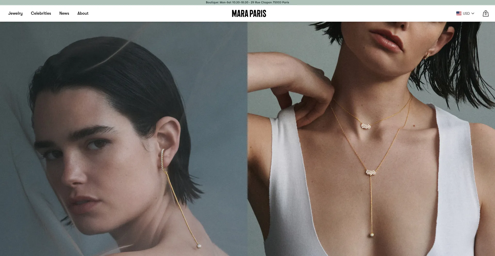Website screenshot of Mara.paris