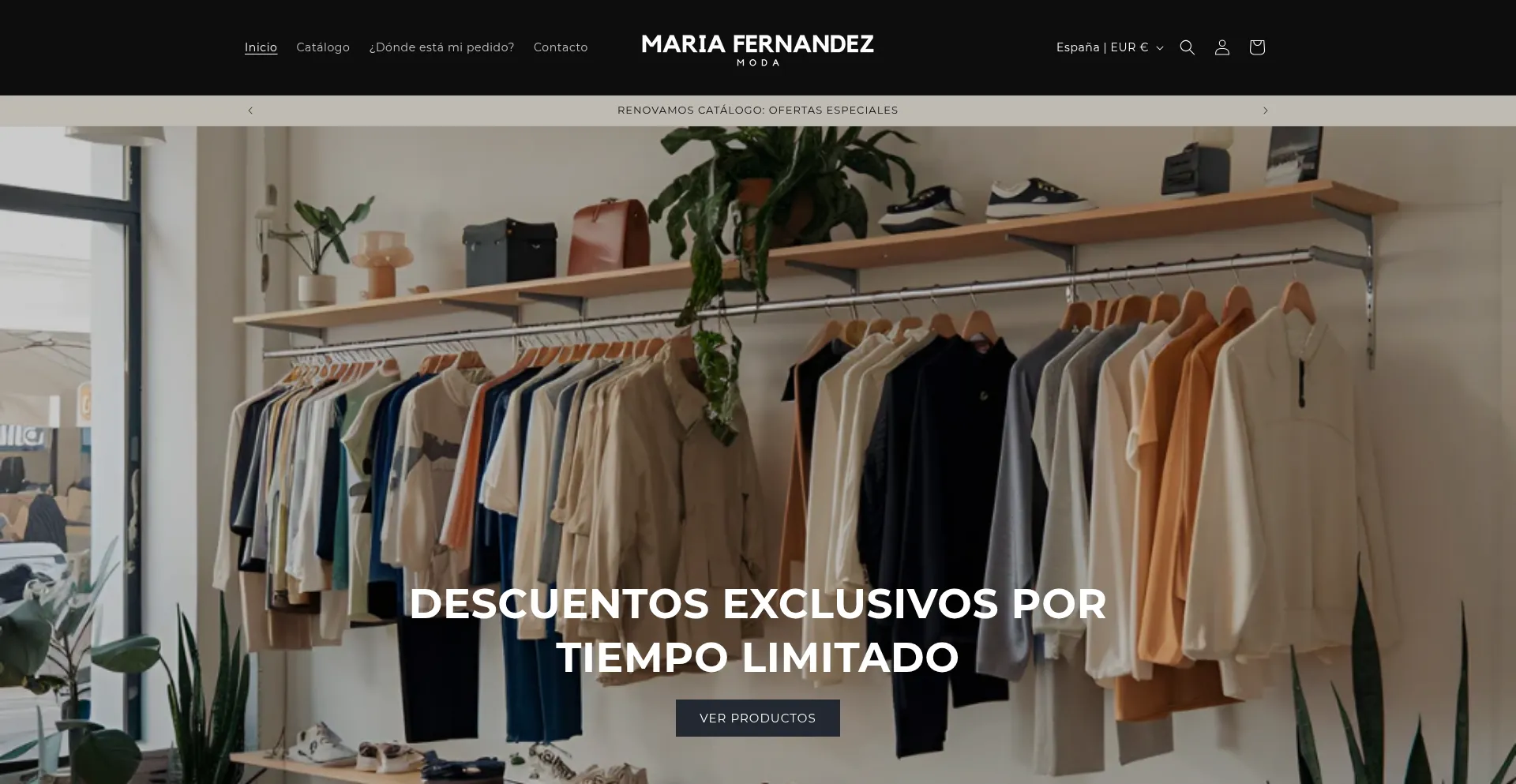 Website screenshot of Mariafernandezmoda.com