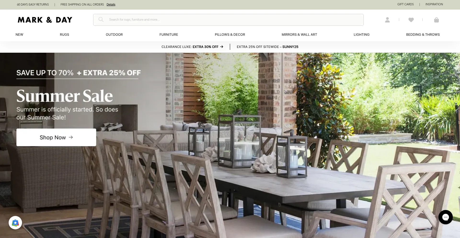Website screenshot of Markandday.com