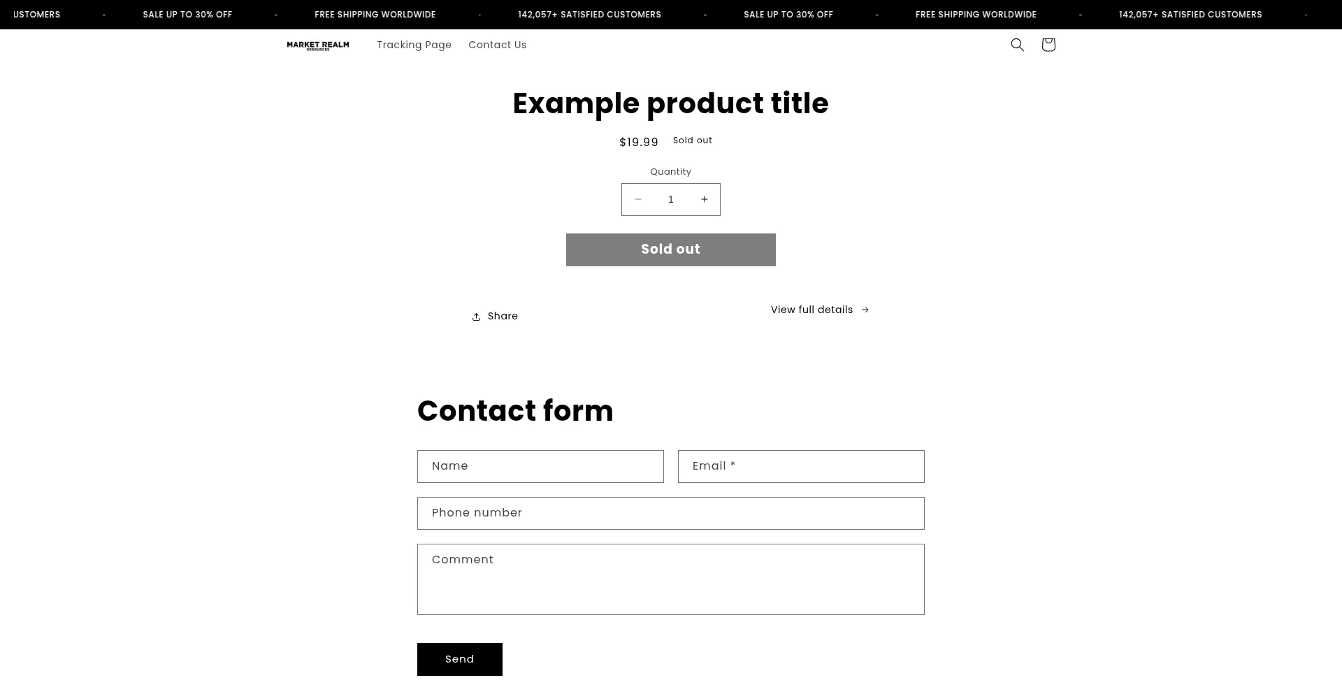 Website screenshot of Market-realm.com