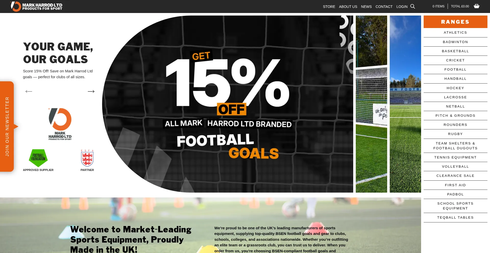 Website screenshot of Markharrod.com