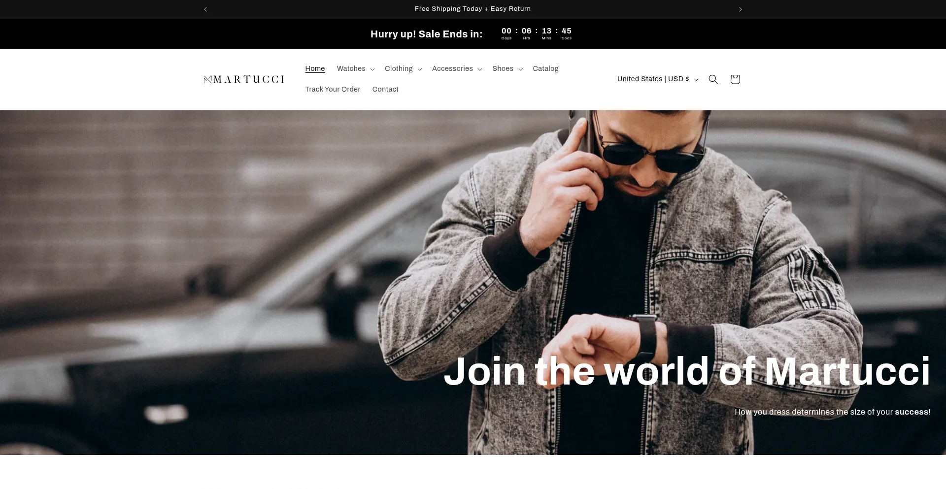 Website screenshot of Martucci.co