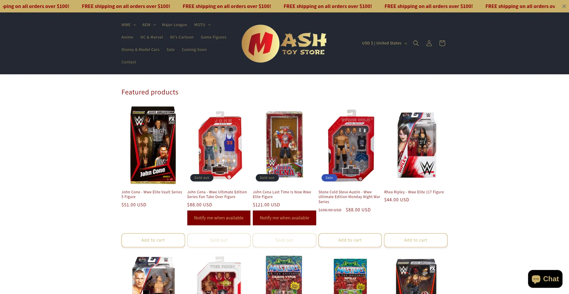 Website screenshot of Mashtoys.com.au