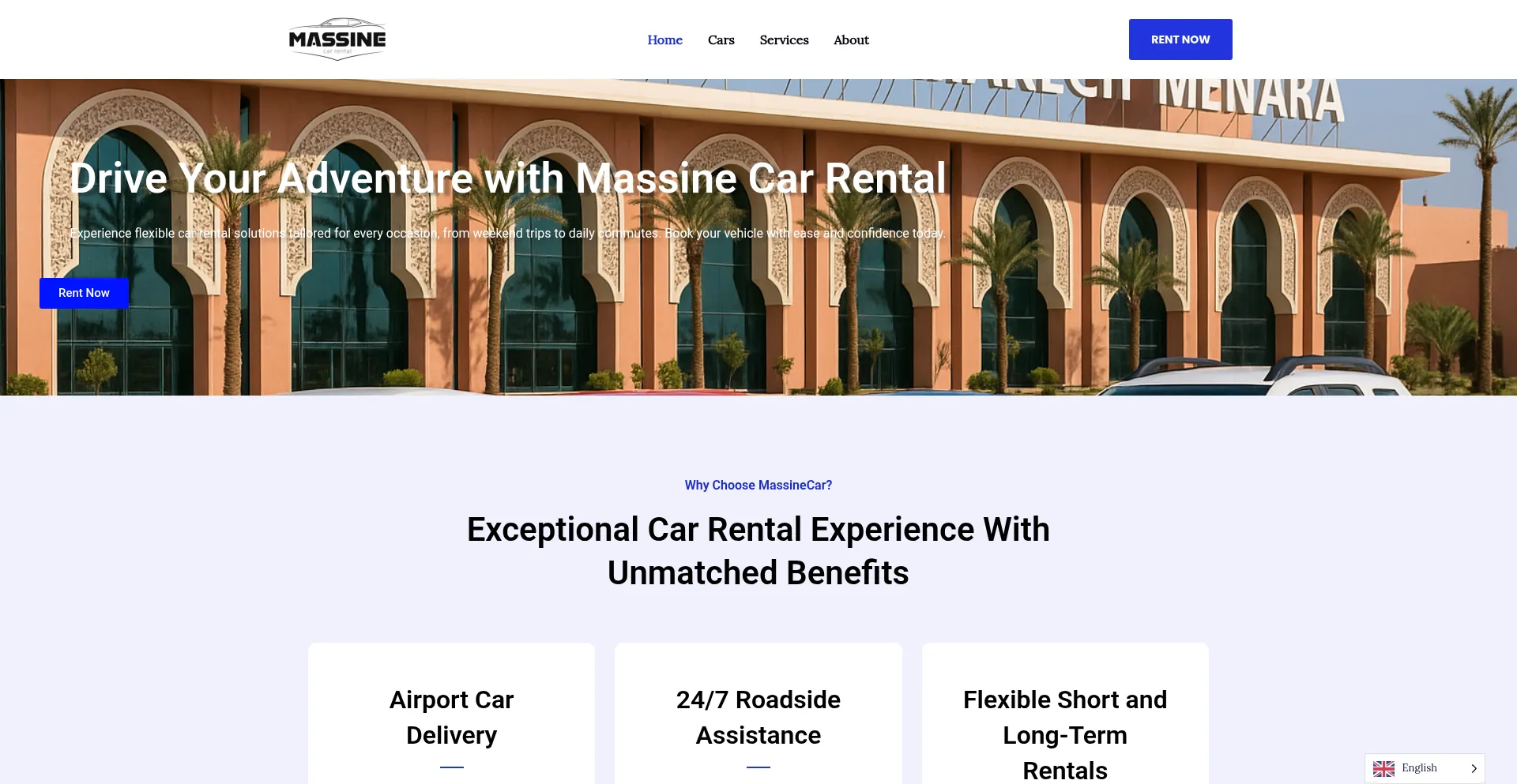 Website screenshot of Massinecar.com