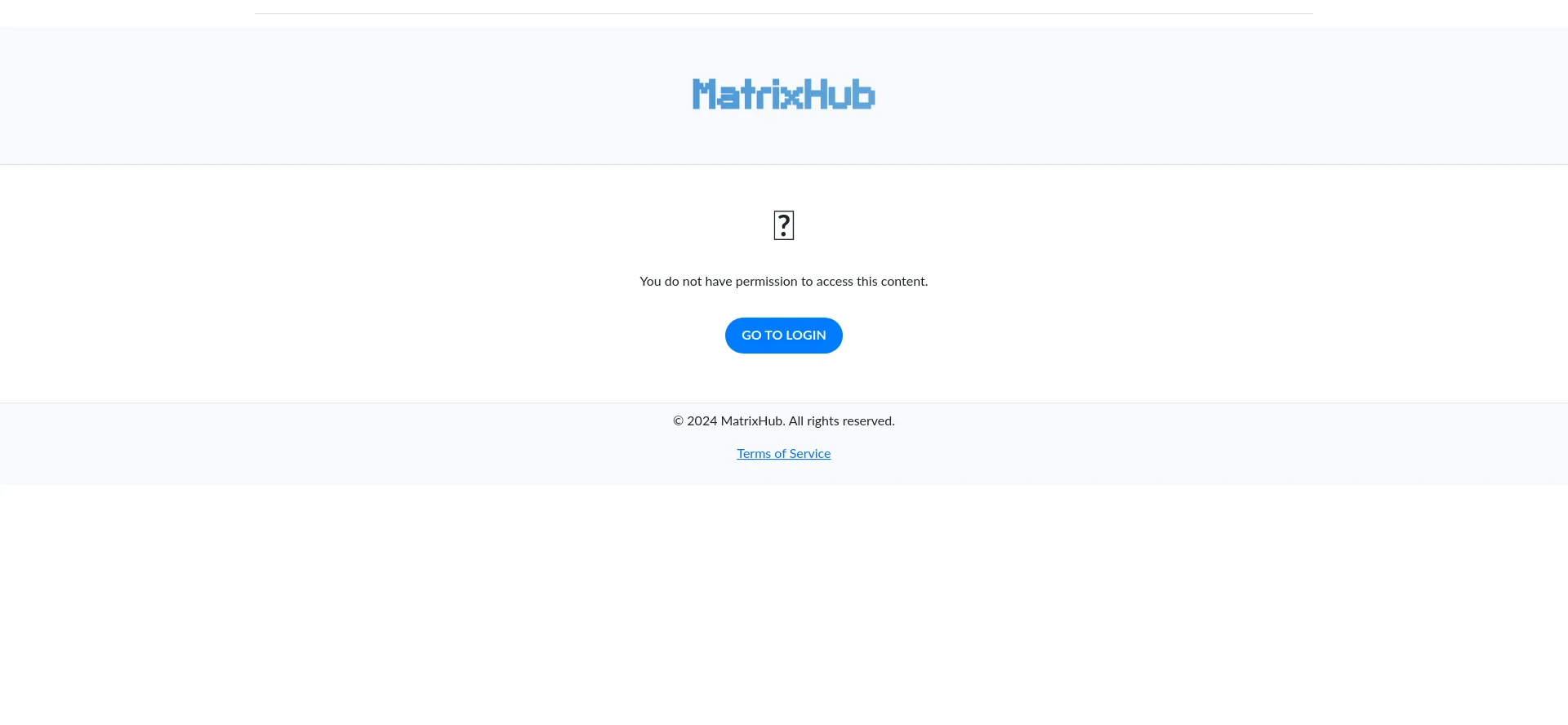 Website screenshot of Matrixhub.xyz