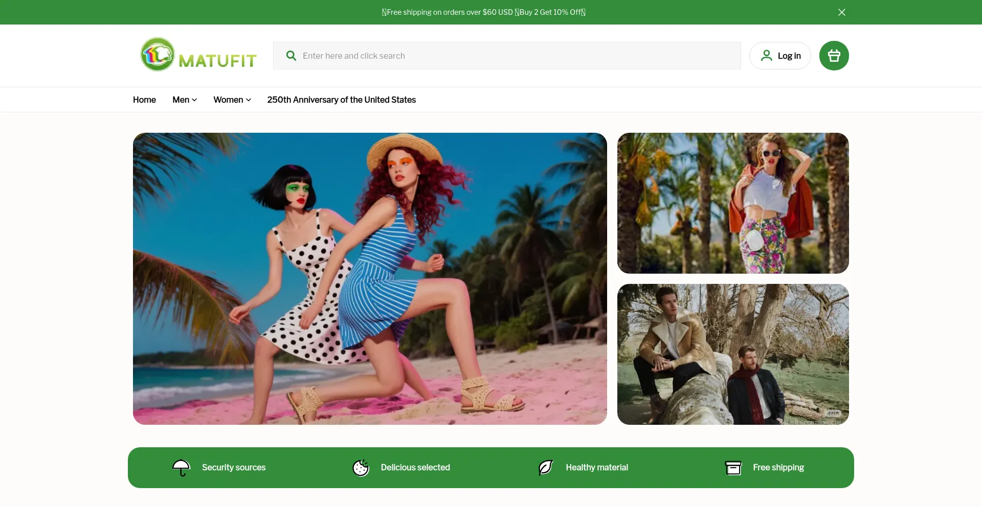 Website screenshot of Matufit.com