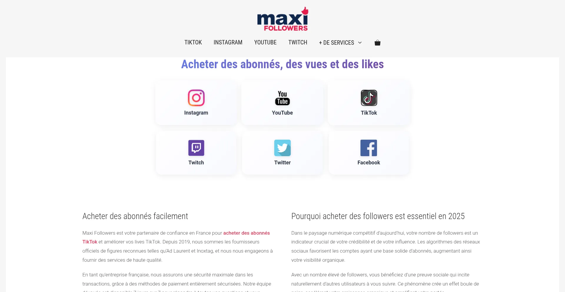 Ist Maxifollowers.fr sicher und vertrauenswürdig?