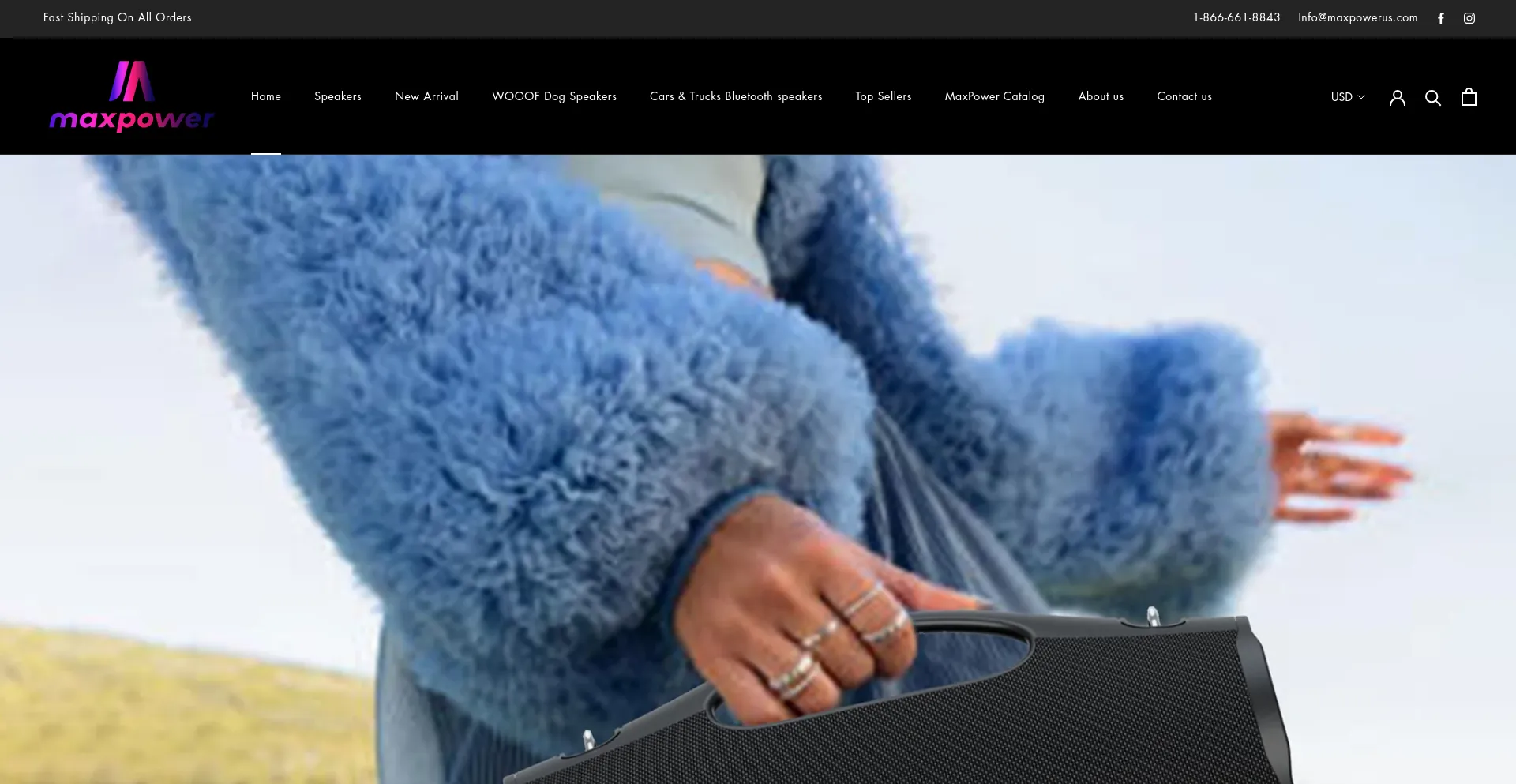 Website screenshot of Maxpowerus.com