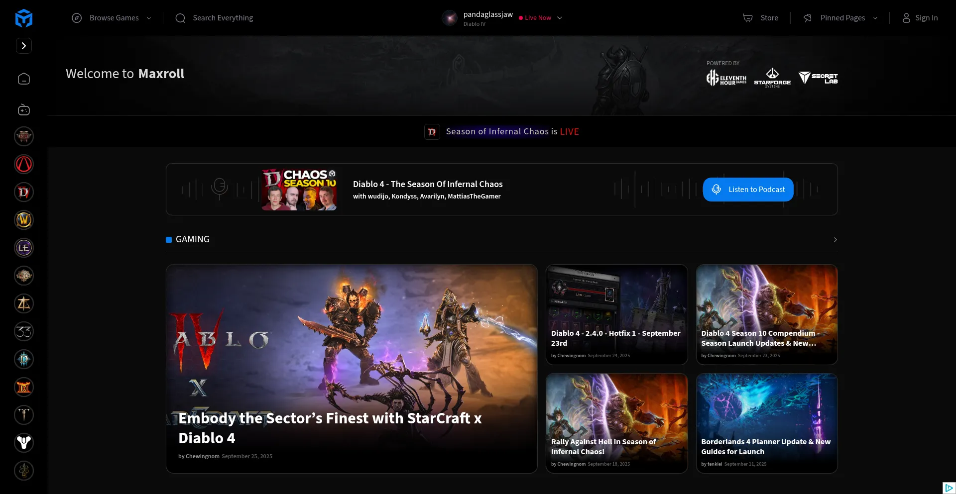 Maxroll.gg Screenshot