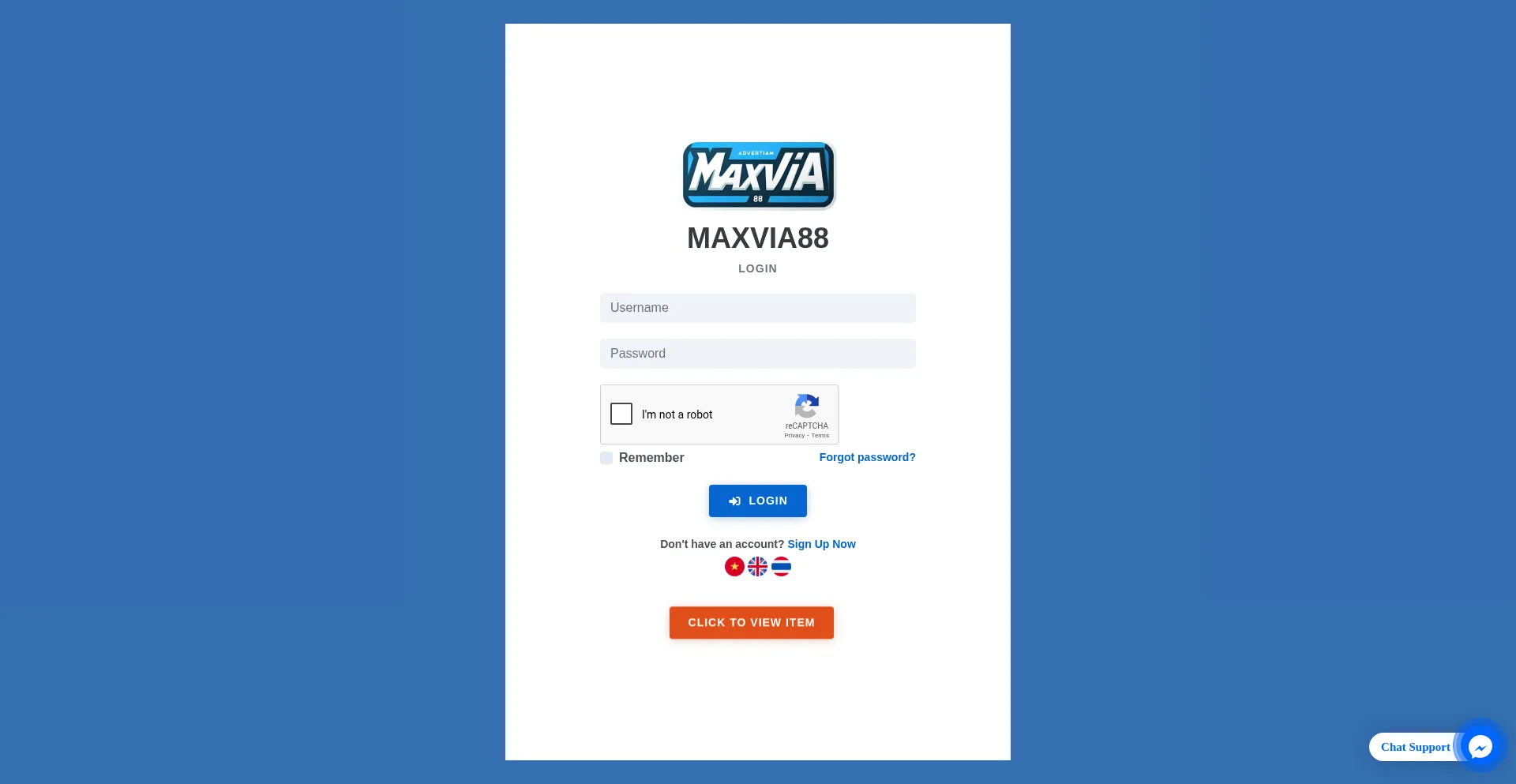 Website screenshot of Maxvia88.com