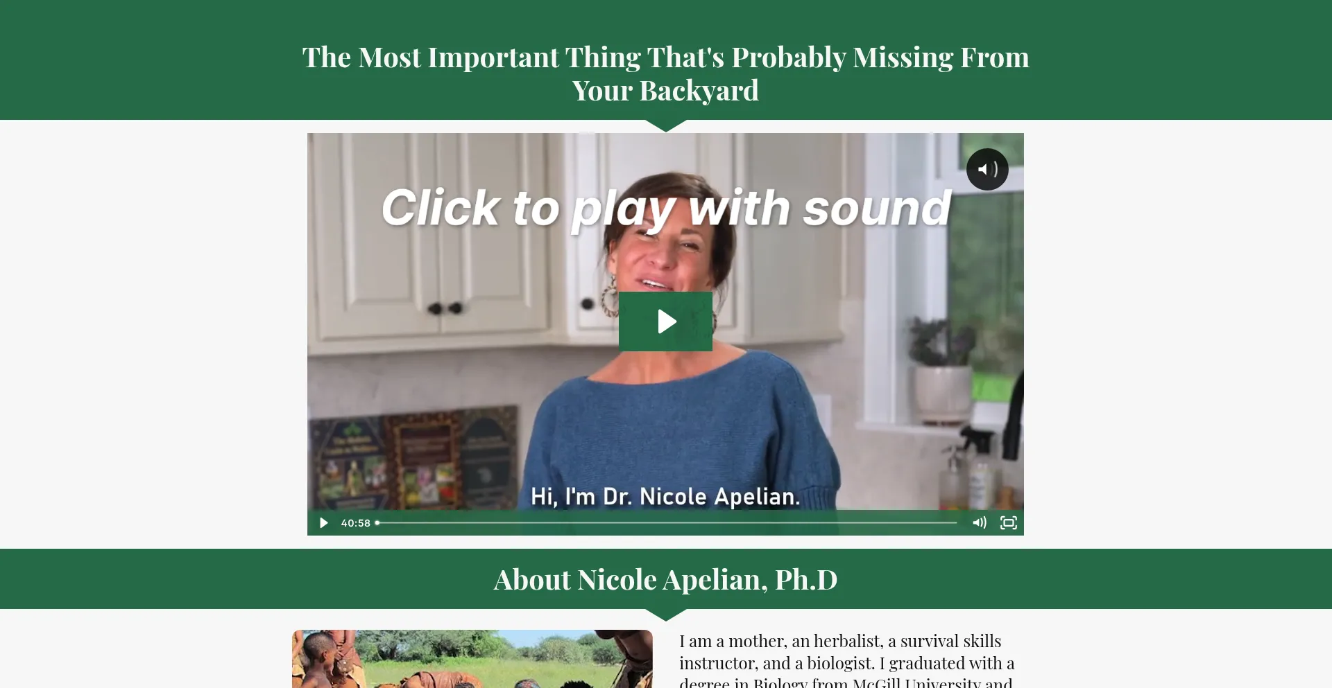 Website screenshot of Medicinalseedkit.com