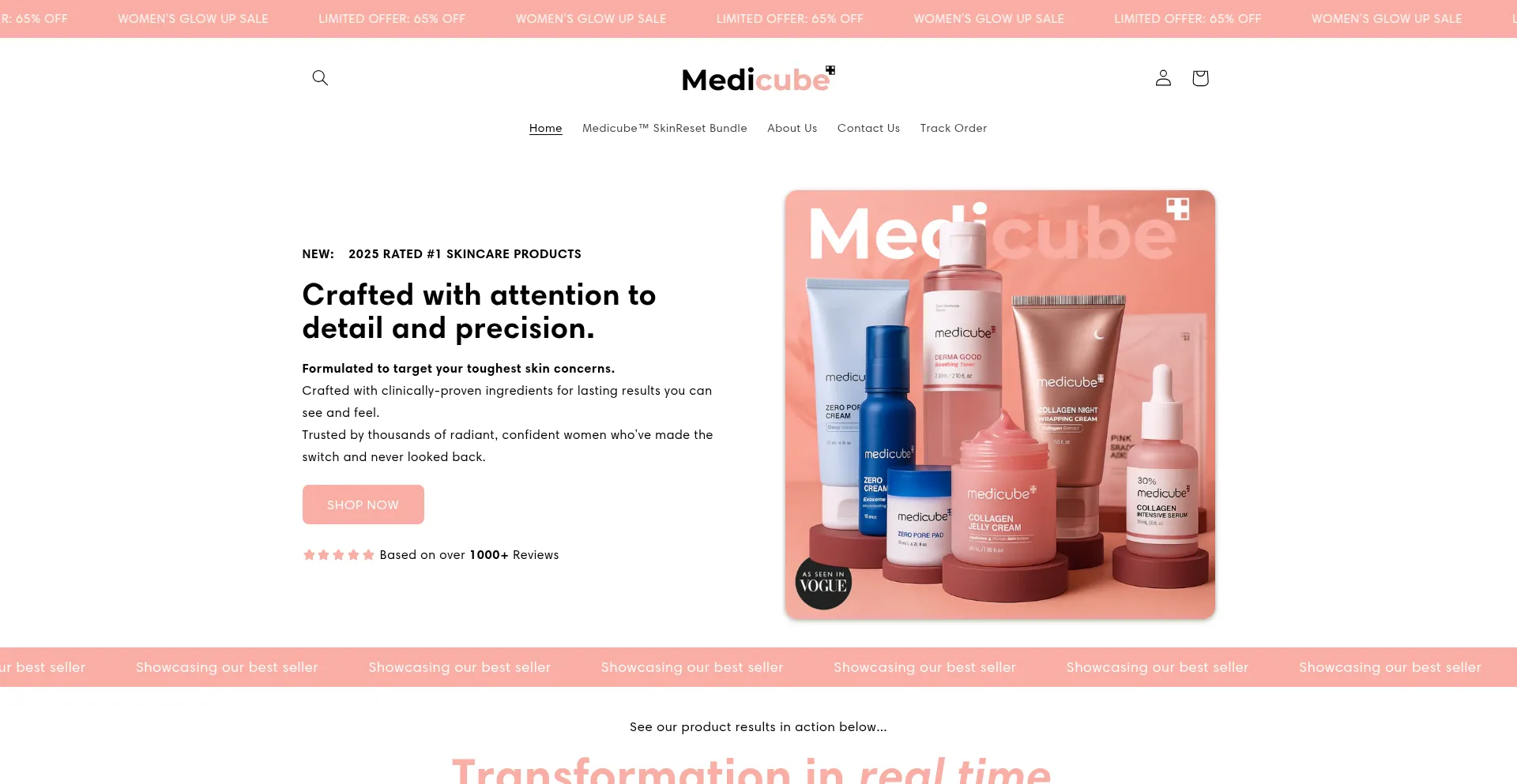 Website screenshot of Medicubes.co.za