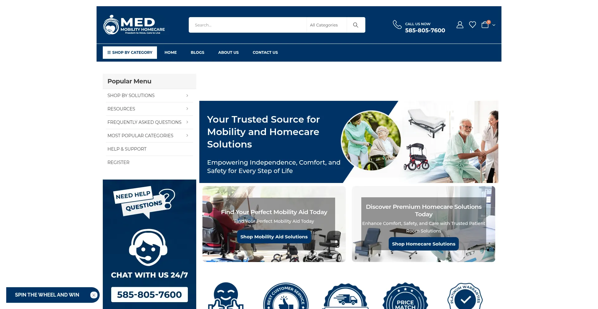 Medmobilityhomecare.com Screenshot