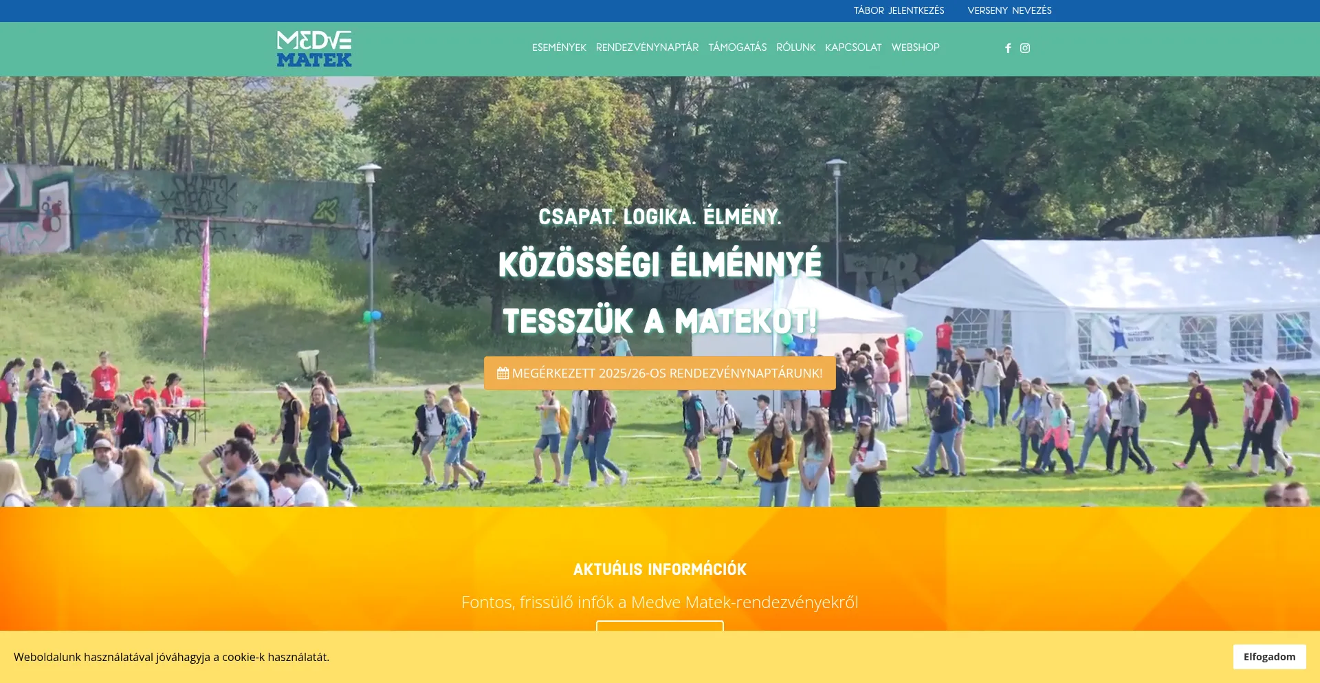 Website screenshot of Medvematek.hu