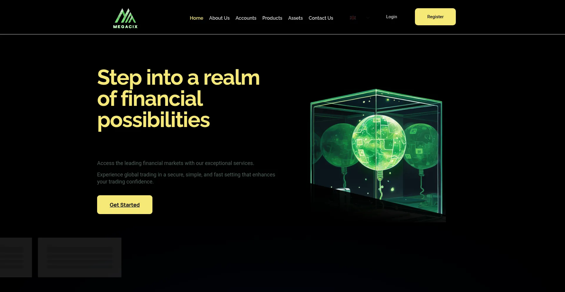 Website screenshot of Megacix.com