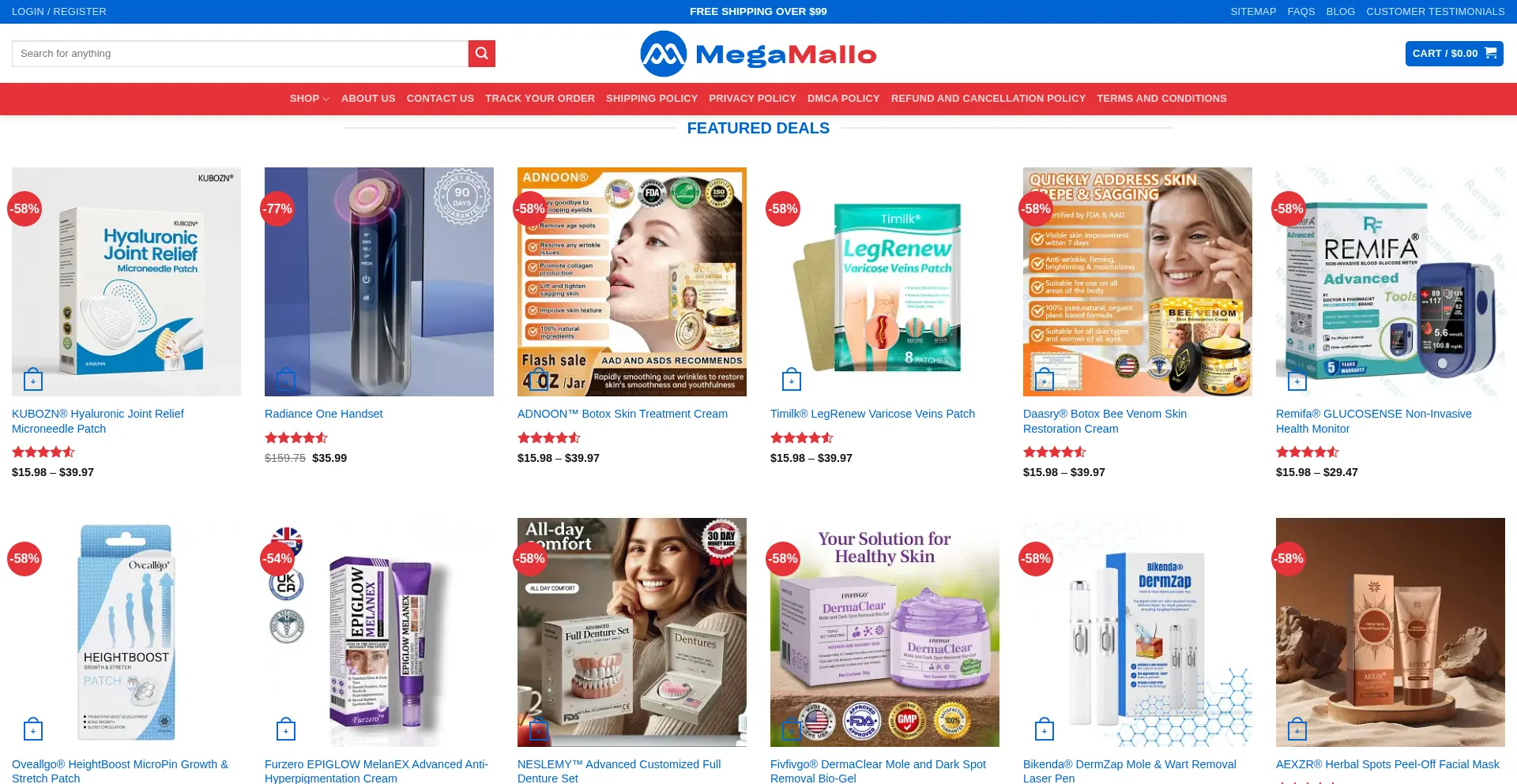 Megamallo.com Screenshot