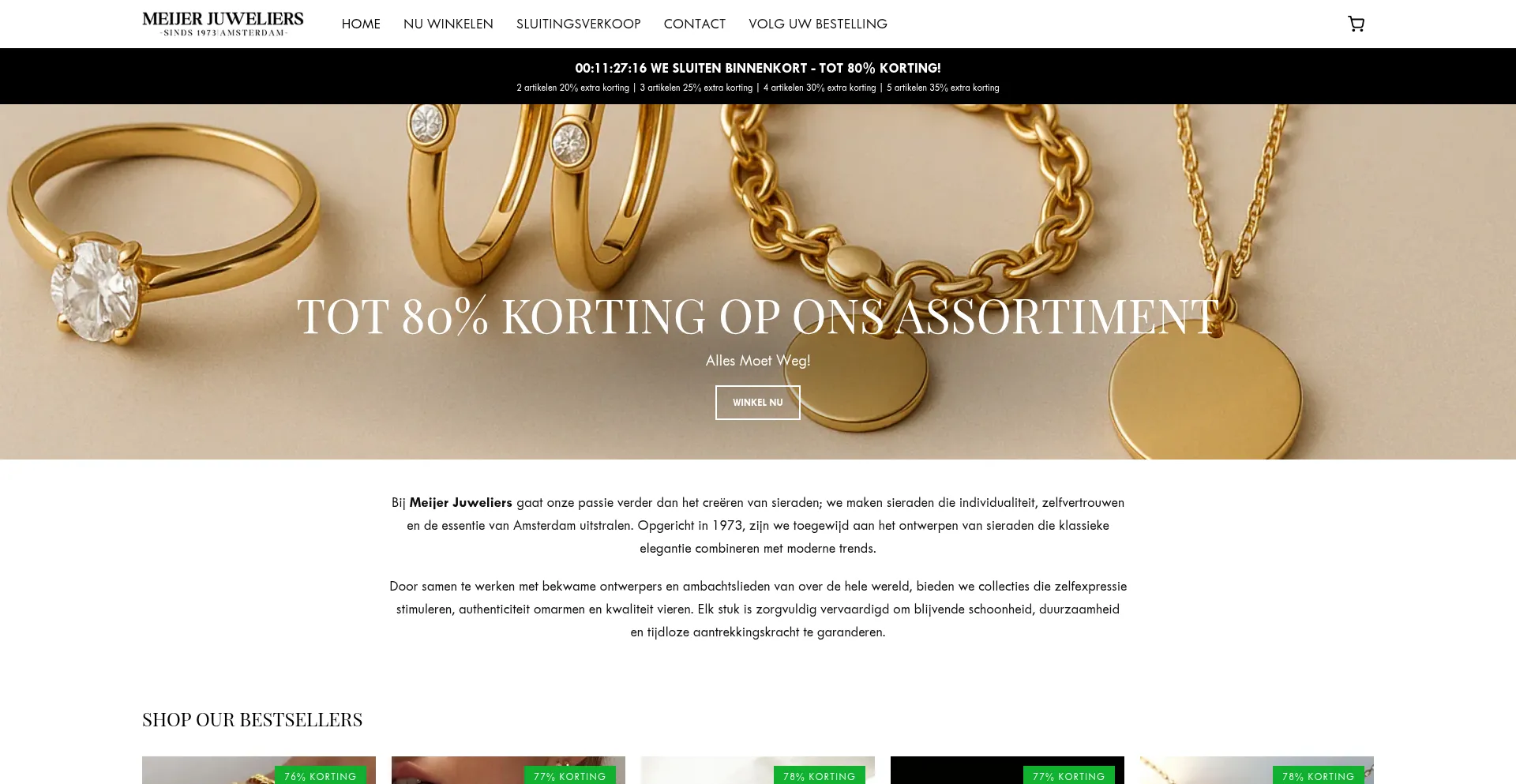 Website screenshot of Meijer-juweliers.nl