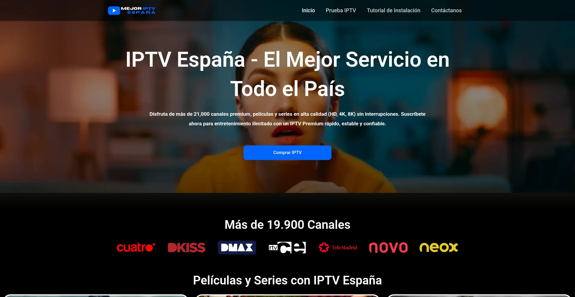 Website screenshot of Mejoriptvespana.es
