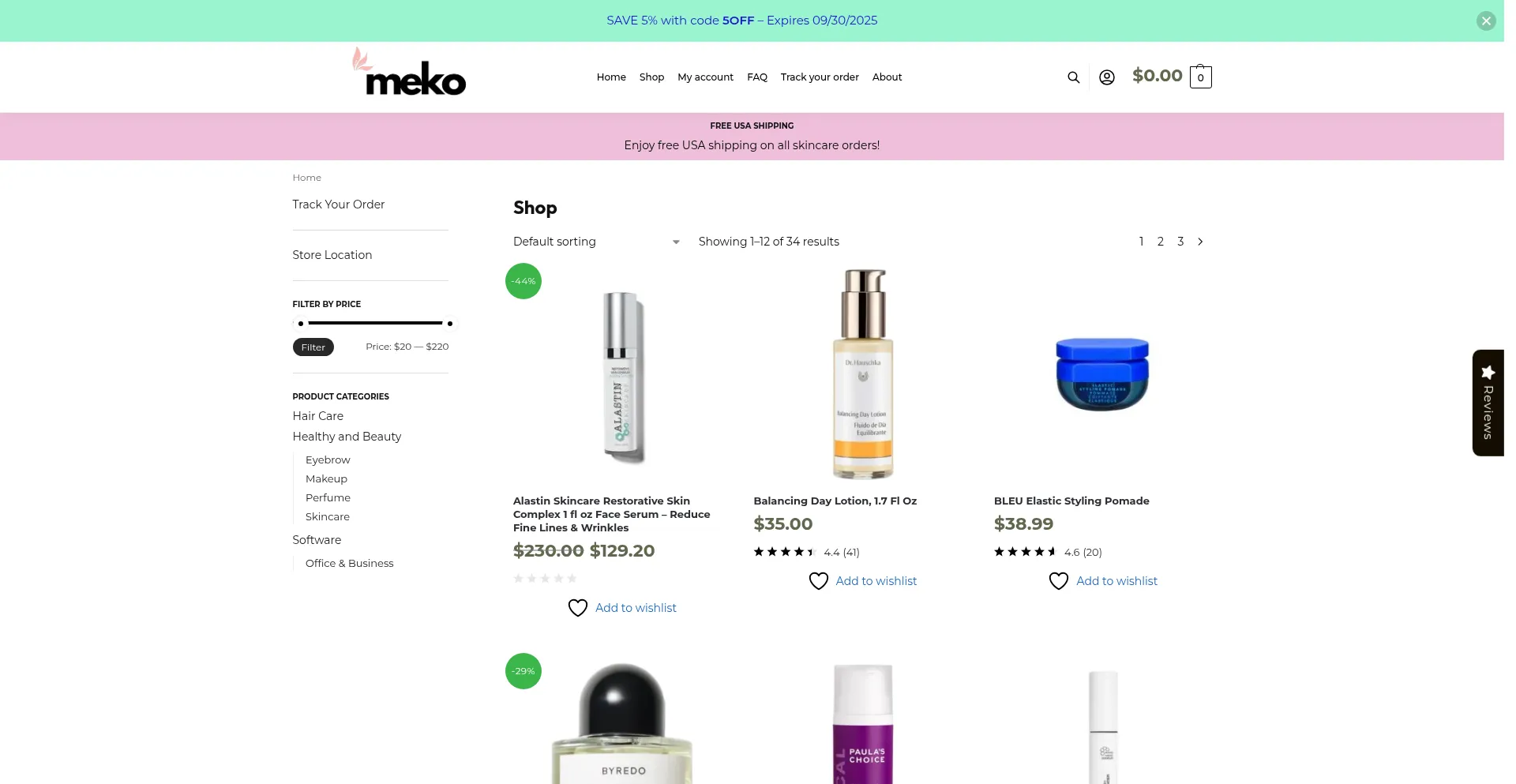 Mekocustom.com Screenshot