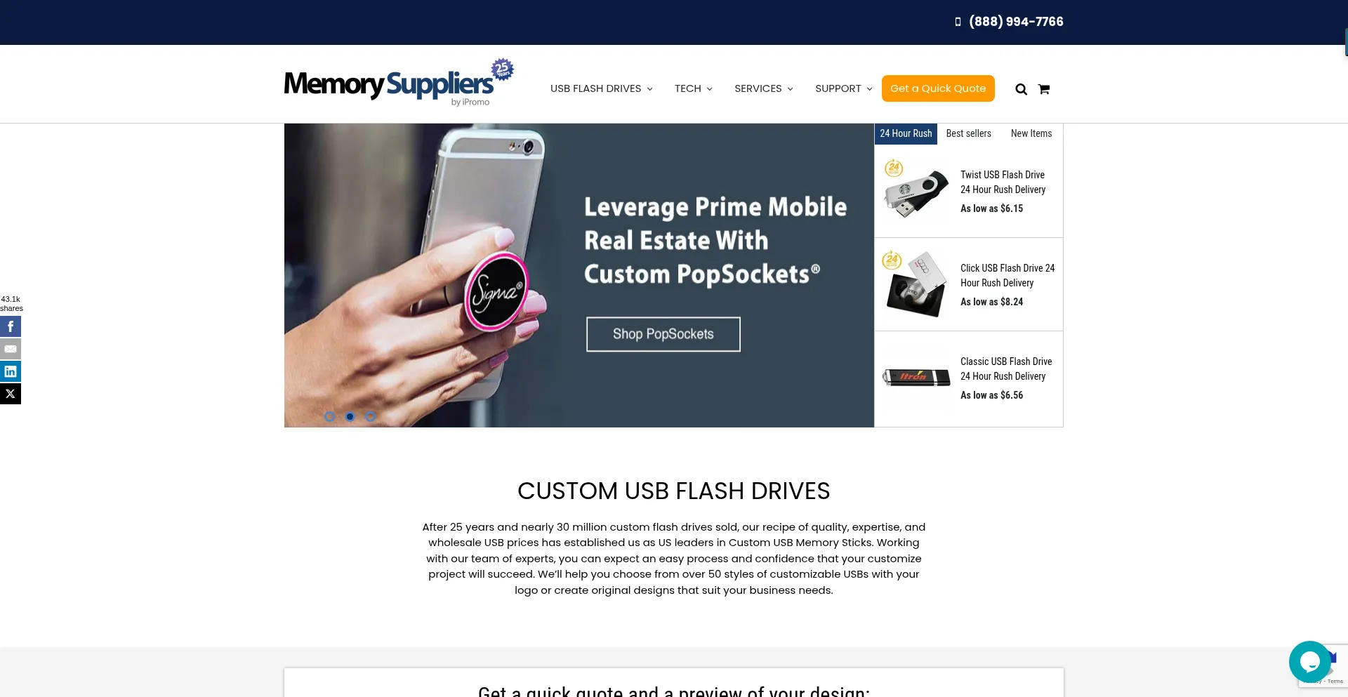 Website screenshot of Memorysuppliers.com