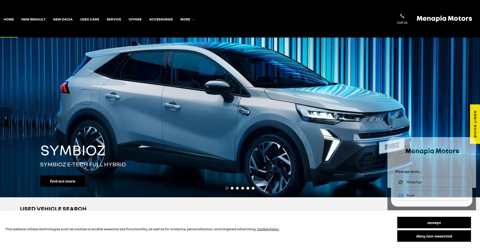 Menapiamotors.com Screenshot