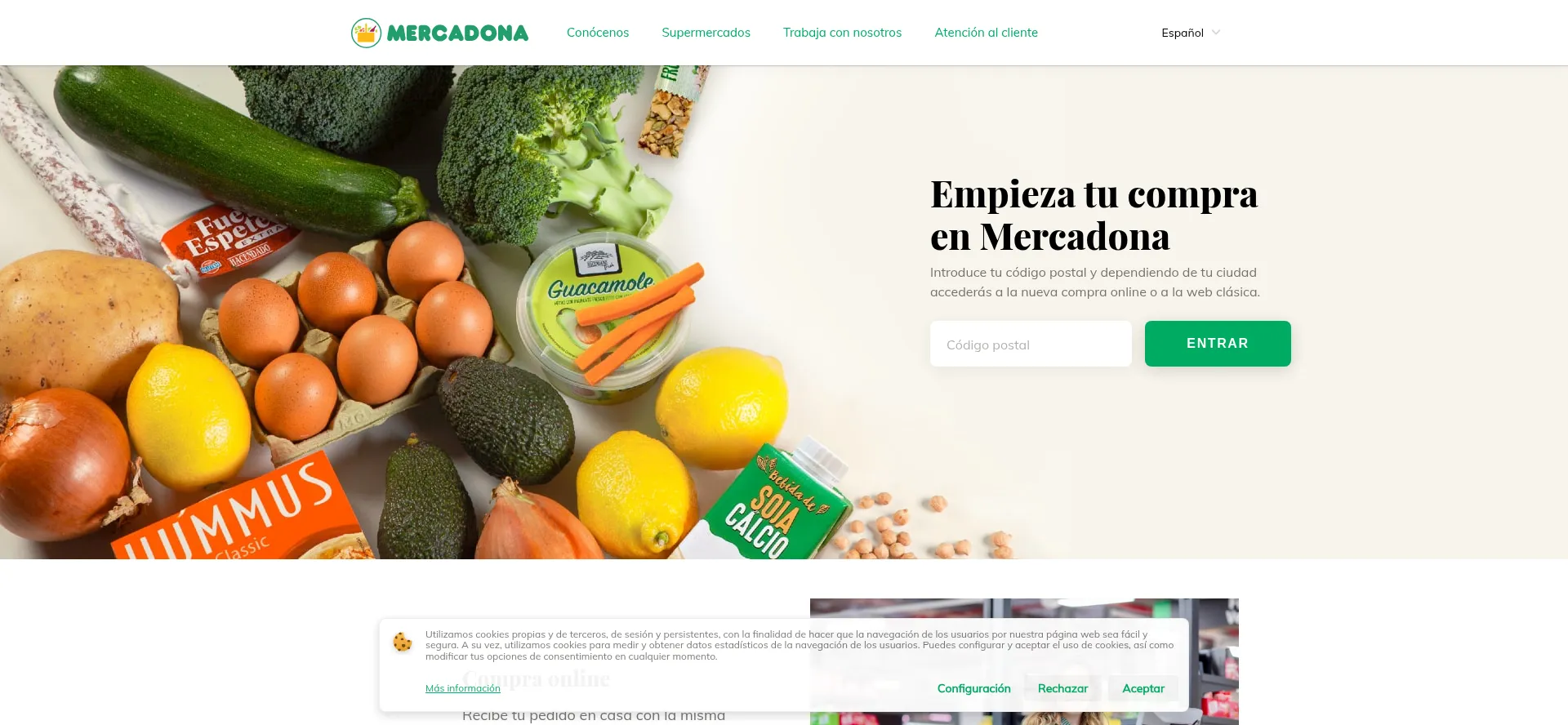 Mercadona.es Screenshot