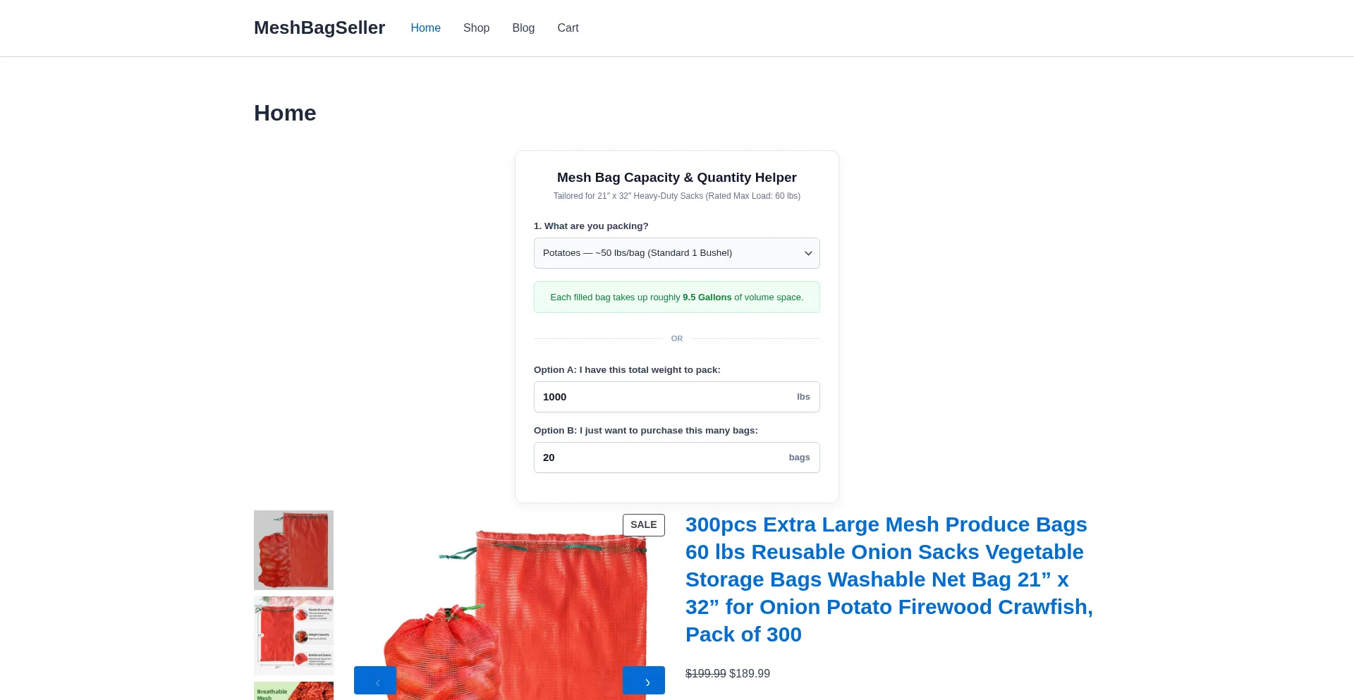 Meshbagseller.com