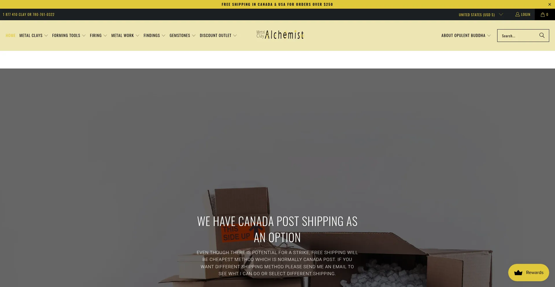 Website screenshot of Metalclayalchemist.com