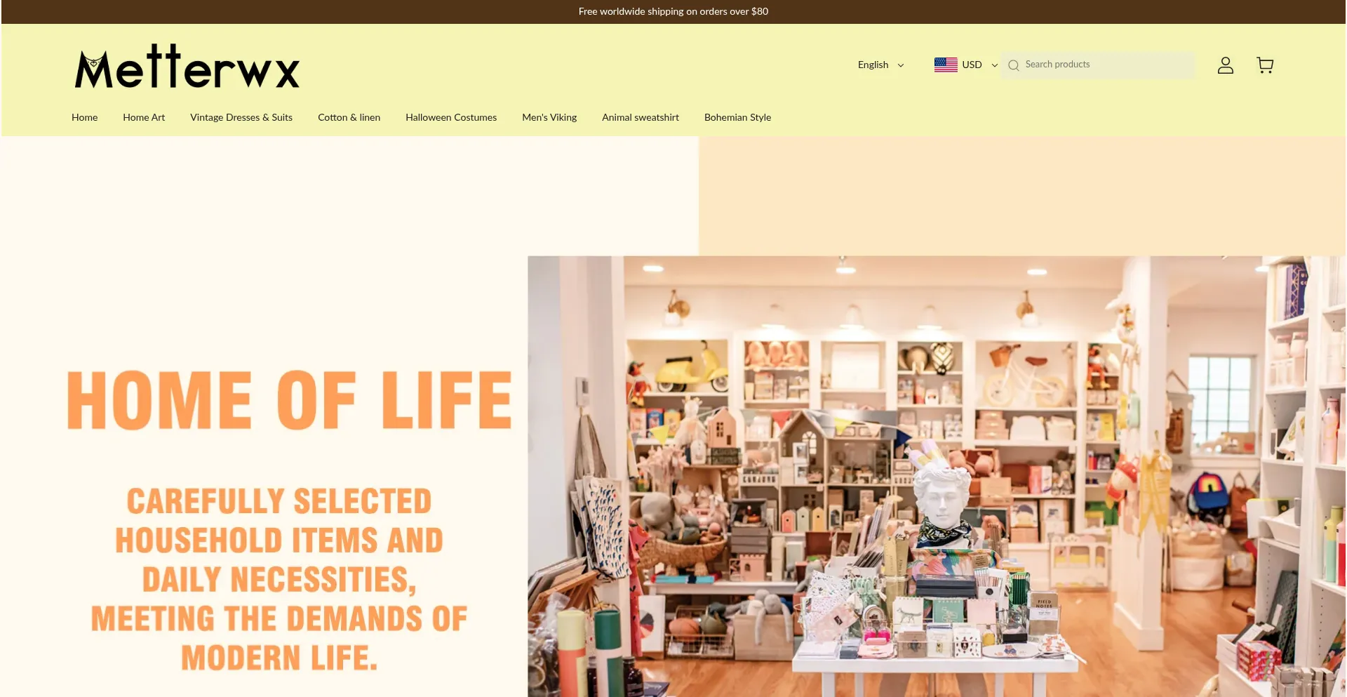 Website screenshot of Metterwx.com