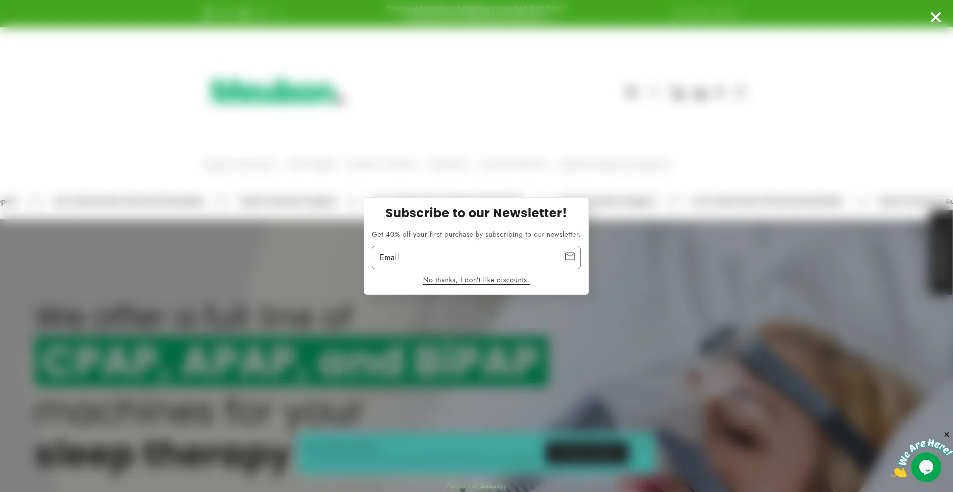 Website screenshot of Meubonshop.com