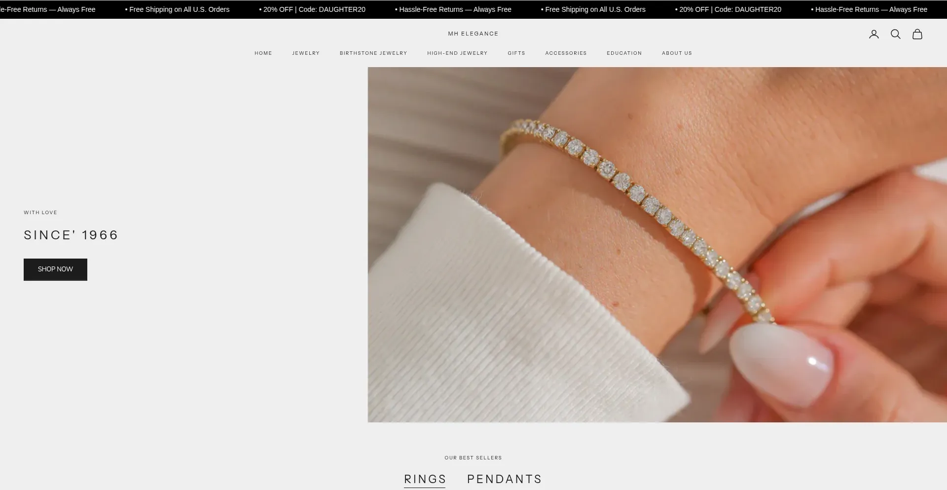 Mhelegance.com Screenshot